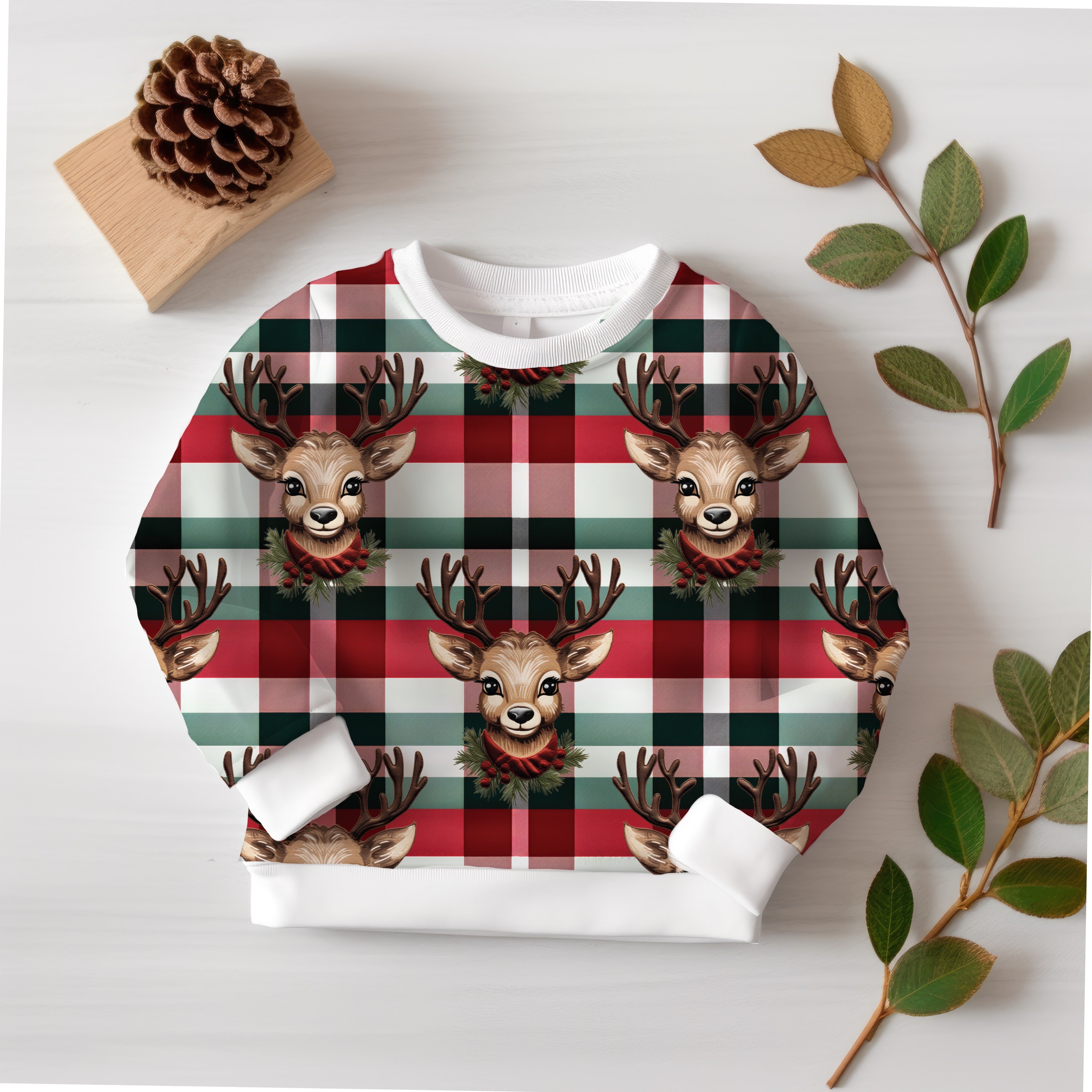 Hirsch kariert Winterzeit Aktuelle Vorbestellung